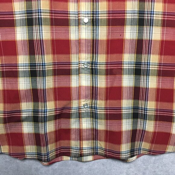 Plains Mens Western Pearl Snap Shirt size 2XL Long Sleeve Button Up BIG MAN - Picture 9 of 11